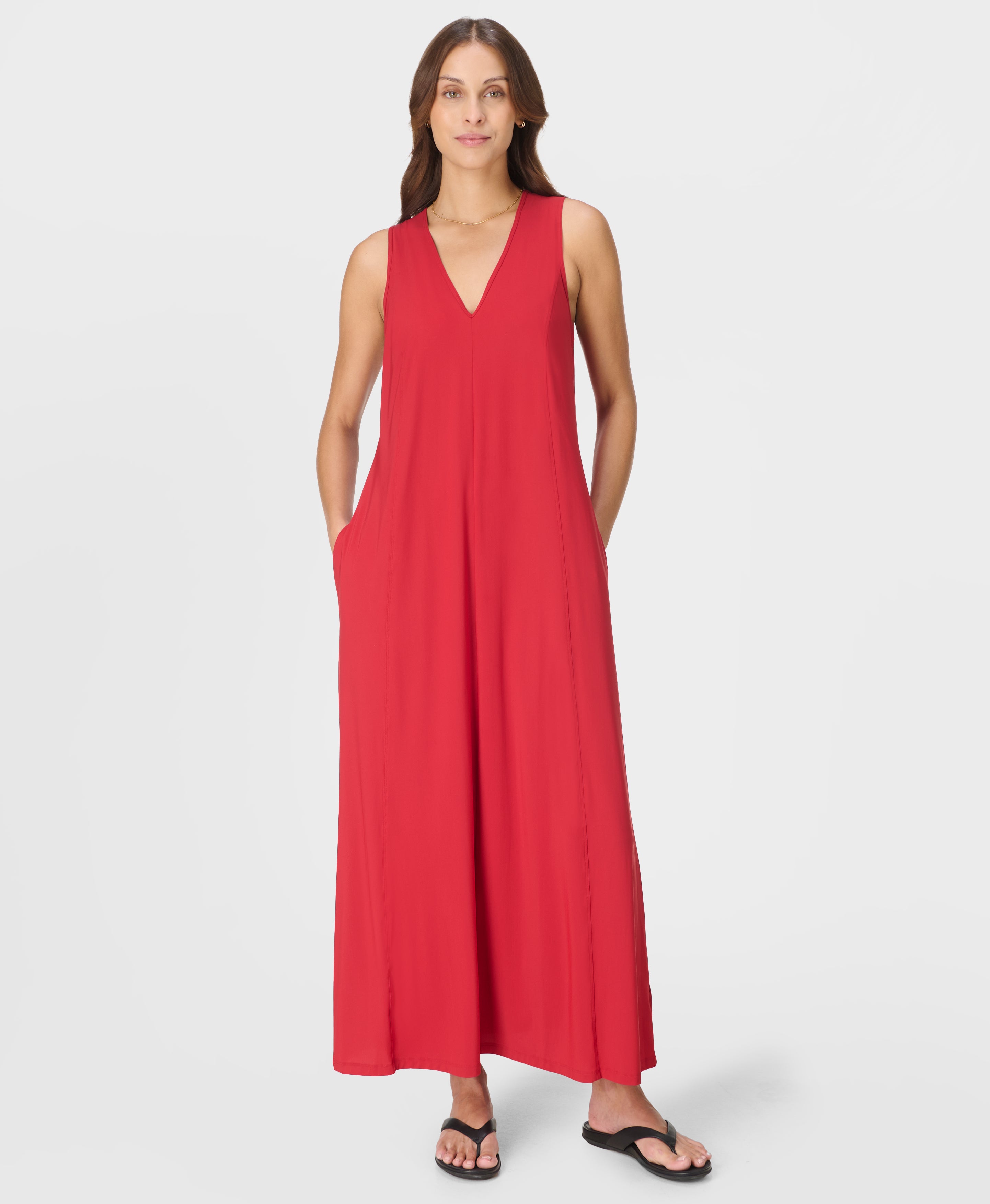 explorer ace midi dress Explorer Ace V-Neck Dress – SweatyBetty AU