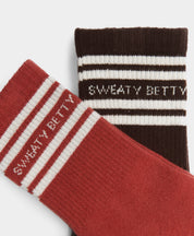 Mid Length Ankle Gripper Socks 2 Pack