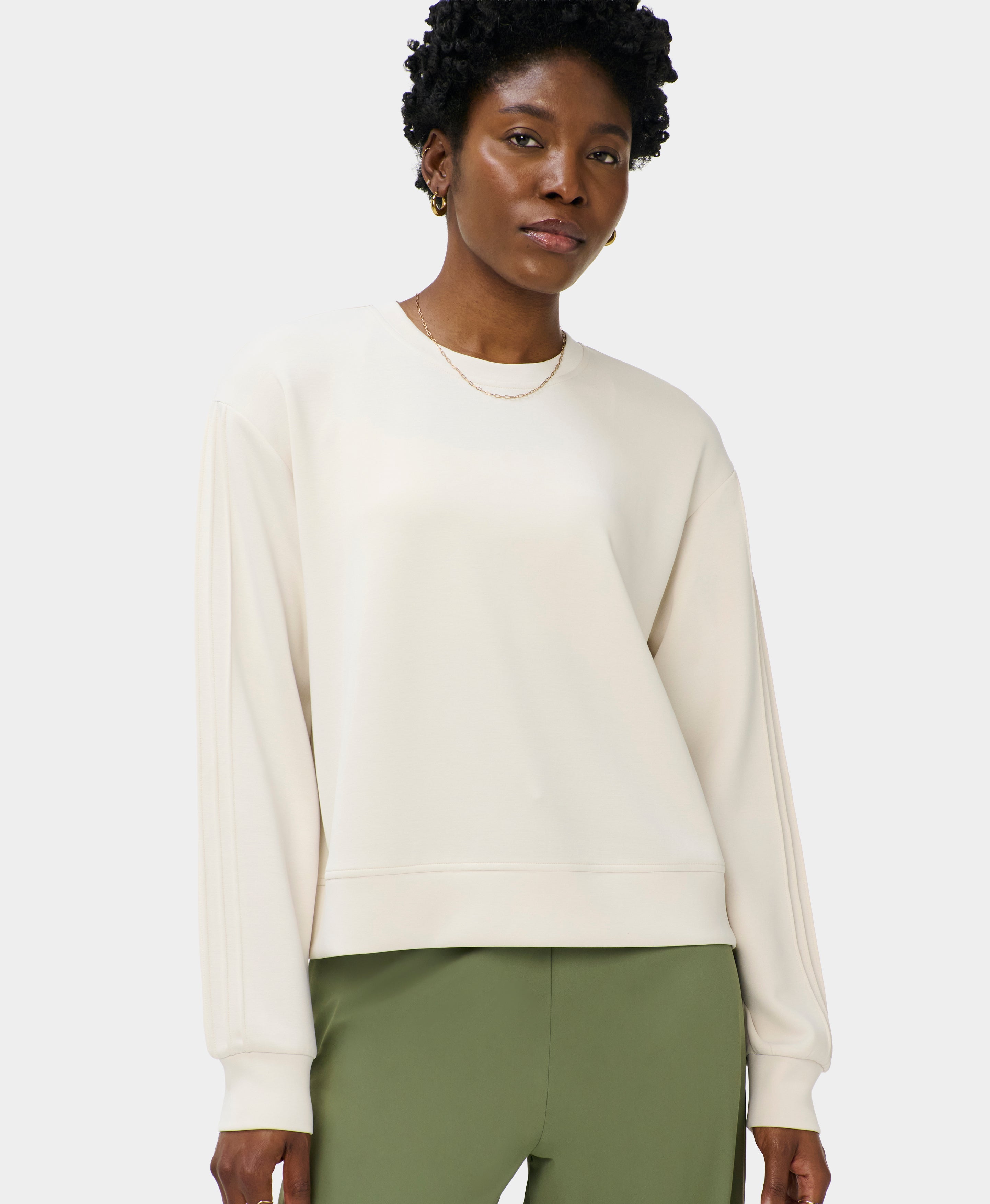 Sand Wash Pin Tuck Sweatshirt