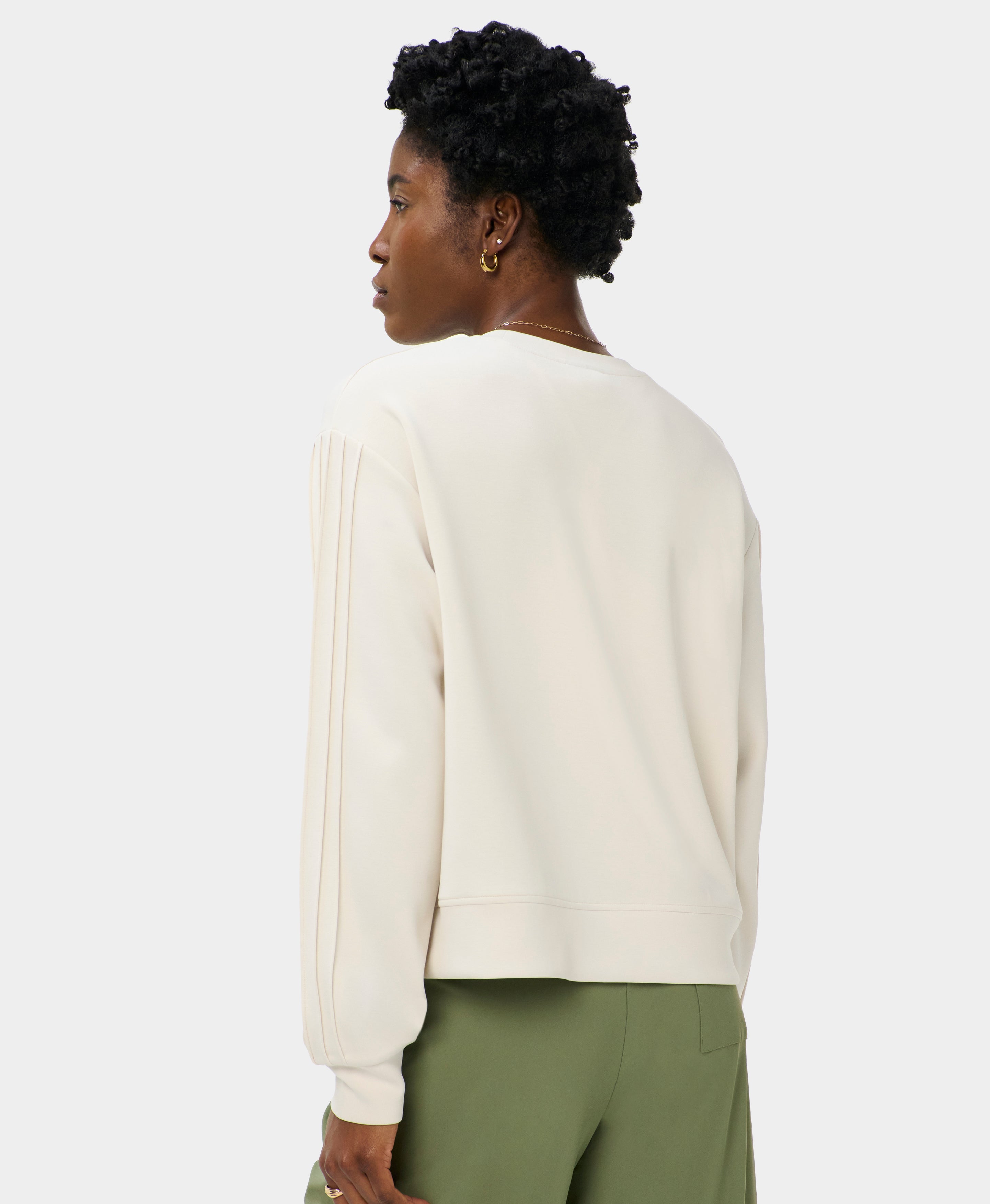 Sand Wash Pin Tuck Sweatshirt