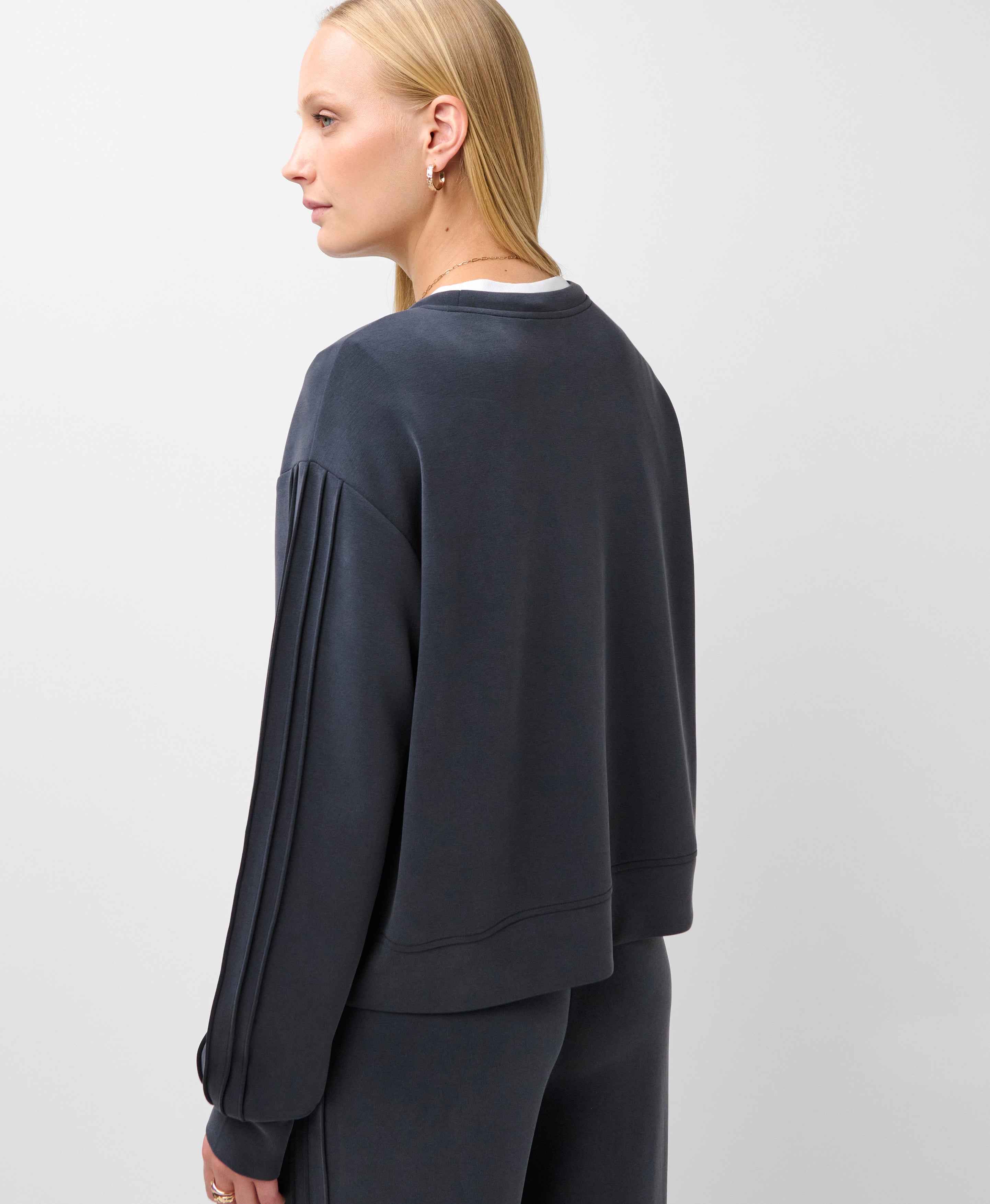 Sand Wash Pin Tuck Sweatshirt