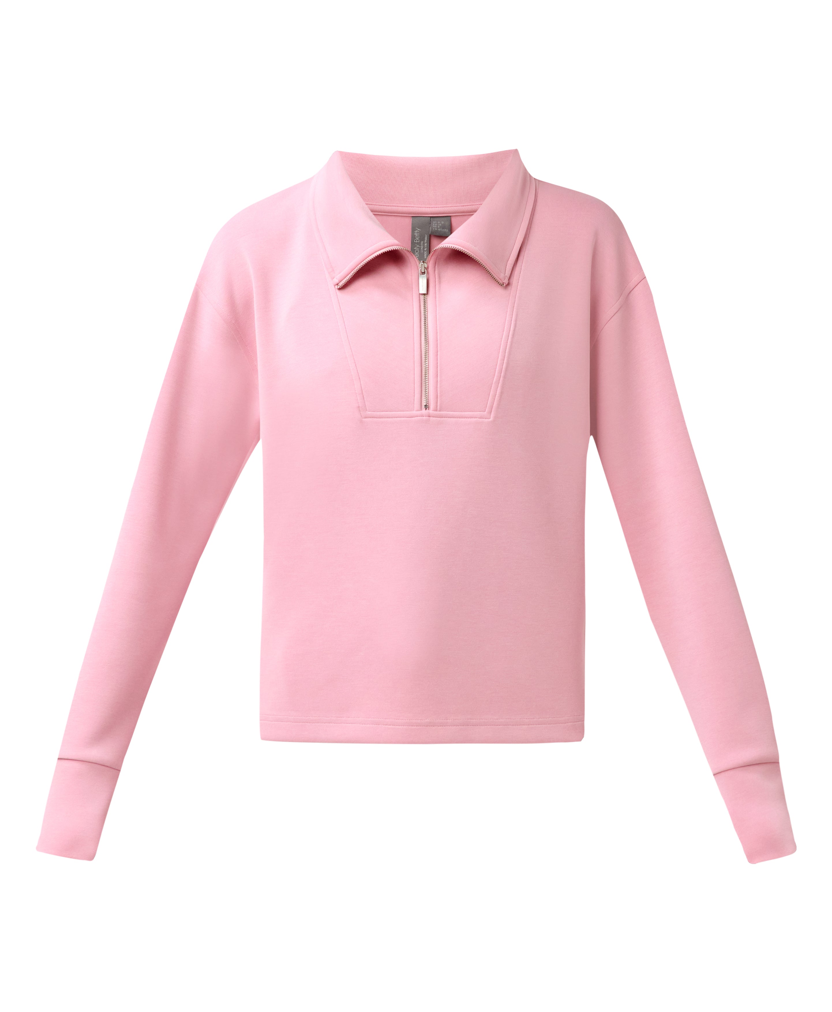 Sand Wash Half Zip Crop Sweatshirt