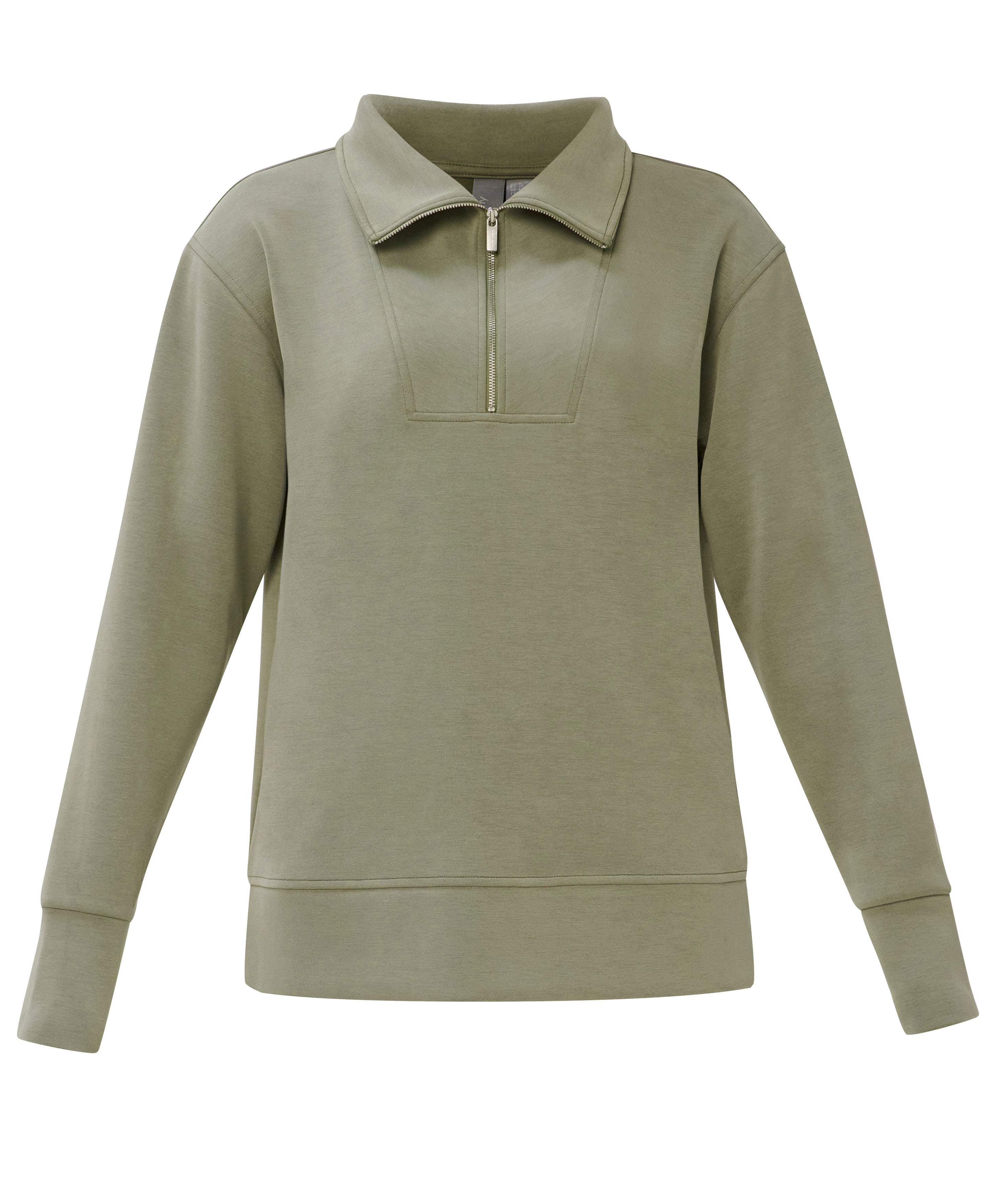 Sand Wash Half Zip Longline Sweatshirt