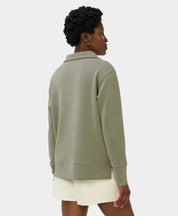 Sand Wash Half Zip Longline Sweatshirt