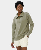 Sand Wash Half Zip Longline Sweatshirt