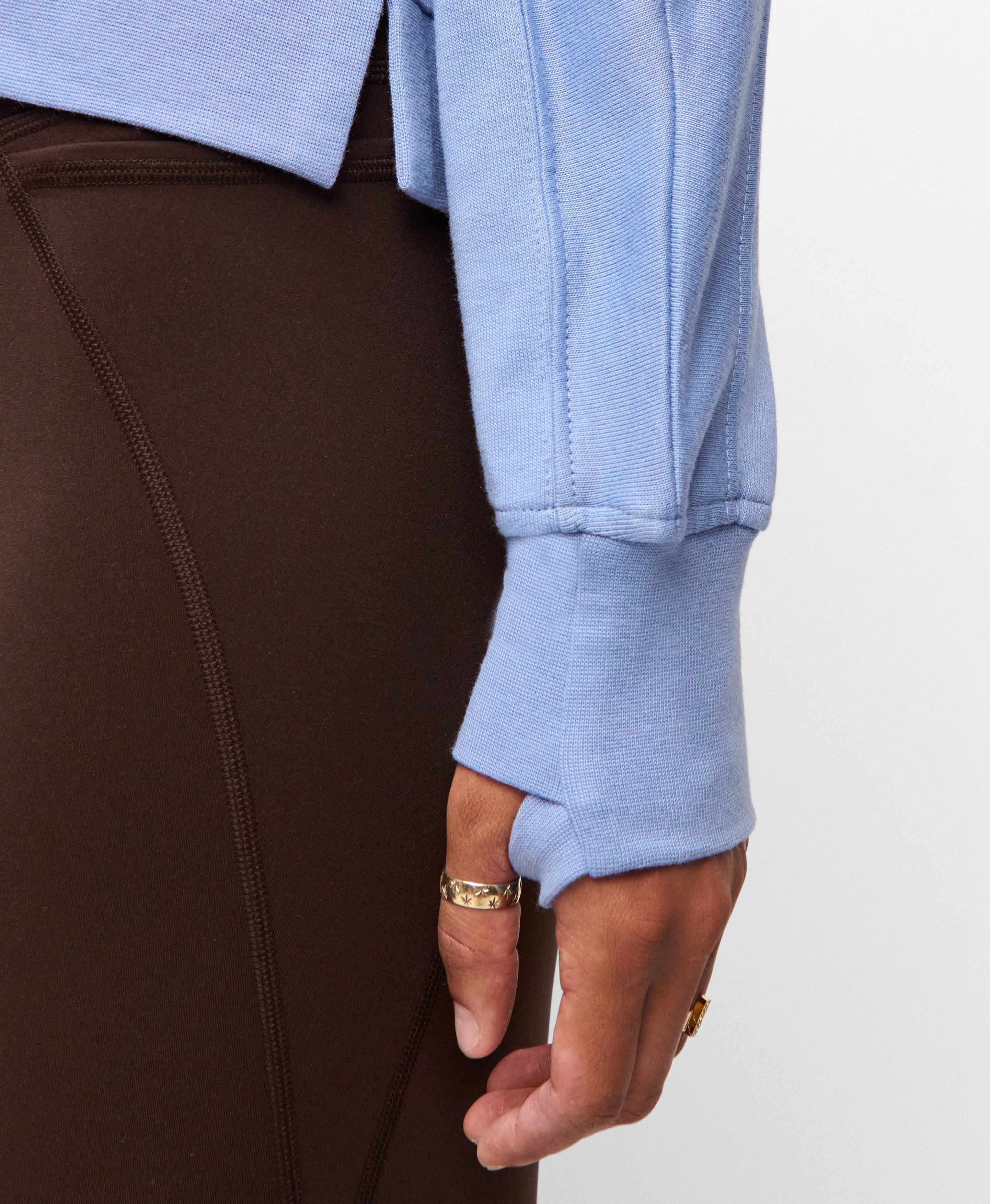 After Class Yoke Crop Sweatshirt