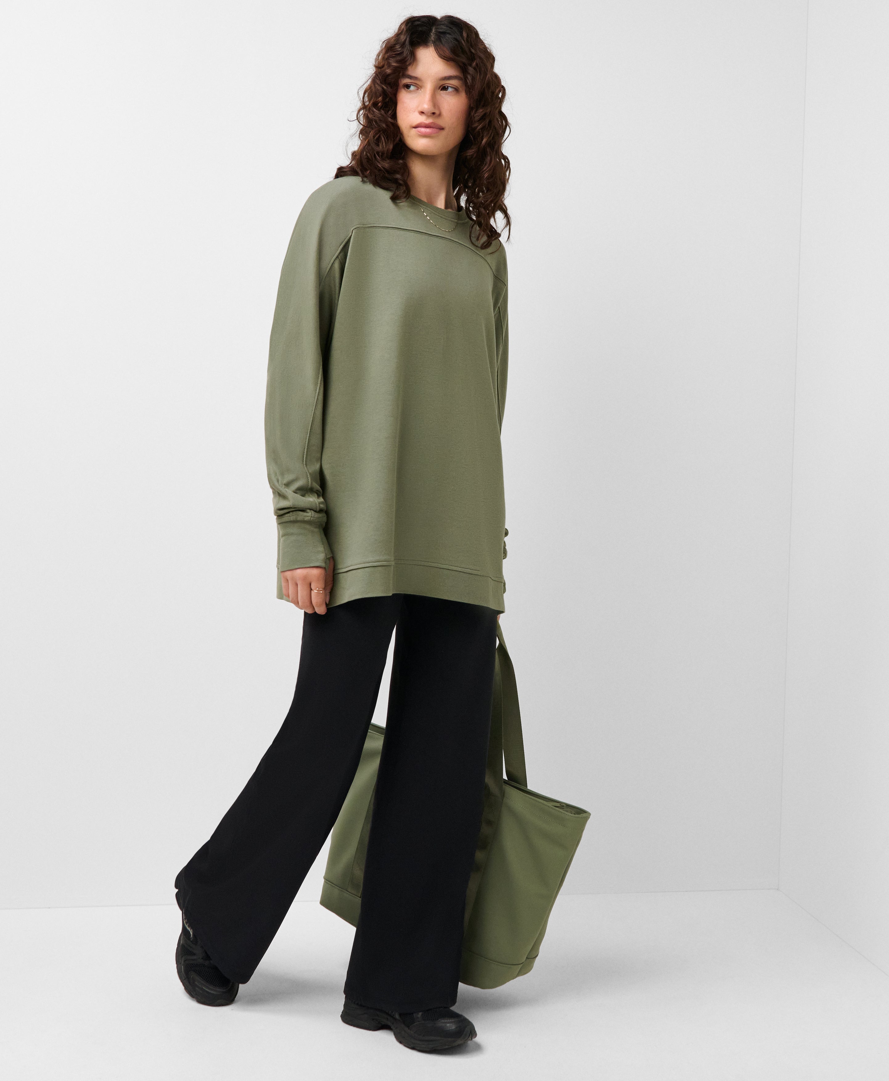 After Class Yoke Crop Sweatshirt