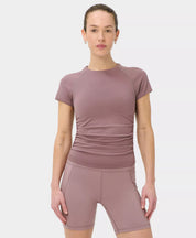 Athlete Crop Seamless Ruched Tee