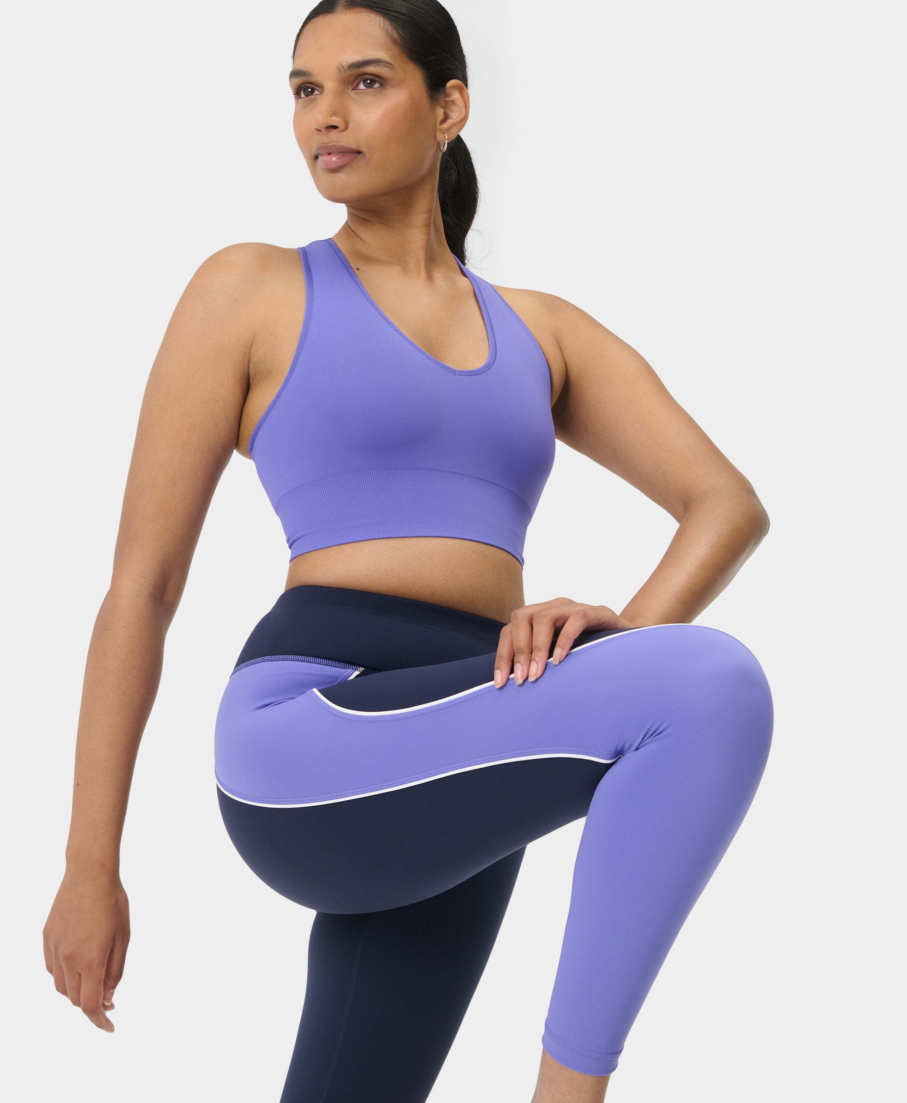 Power 7/8 Colourblock Workout Leggings