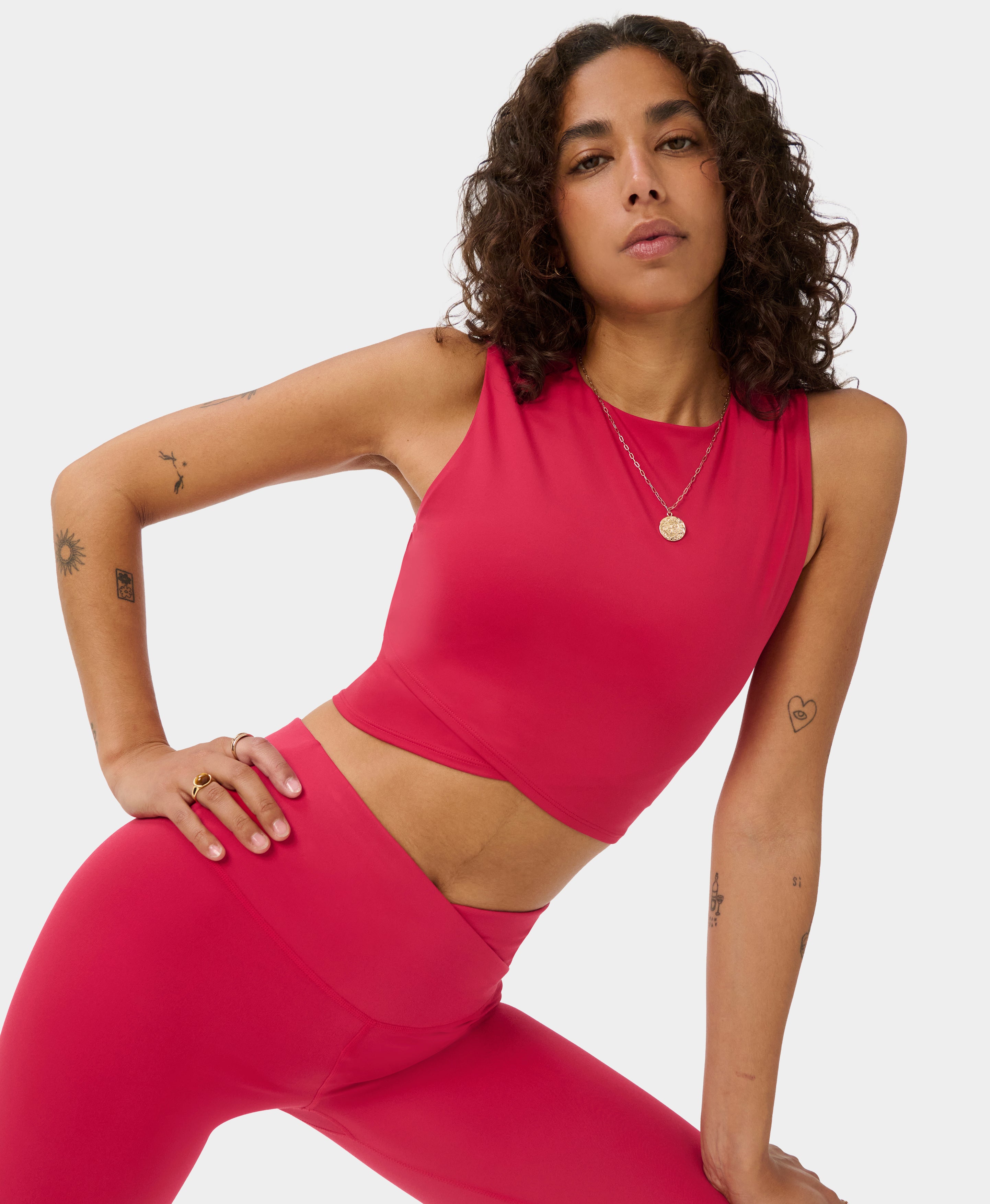 All Day Cropped Wrap Tank