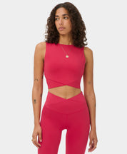 All Day Cropped Wrap Tank