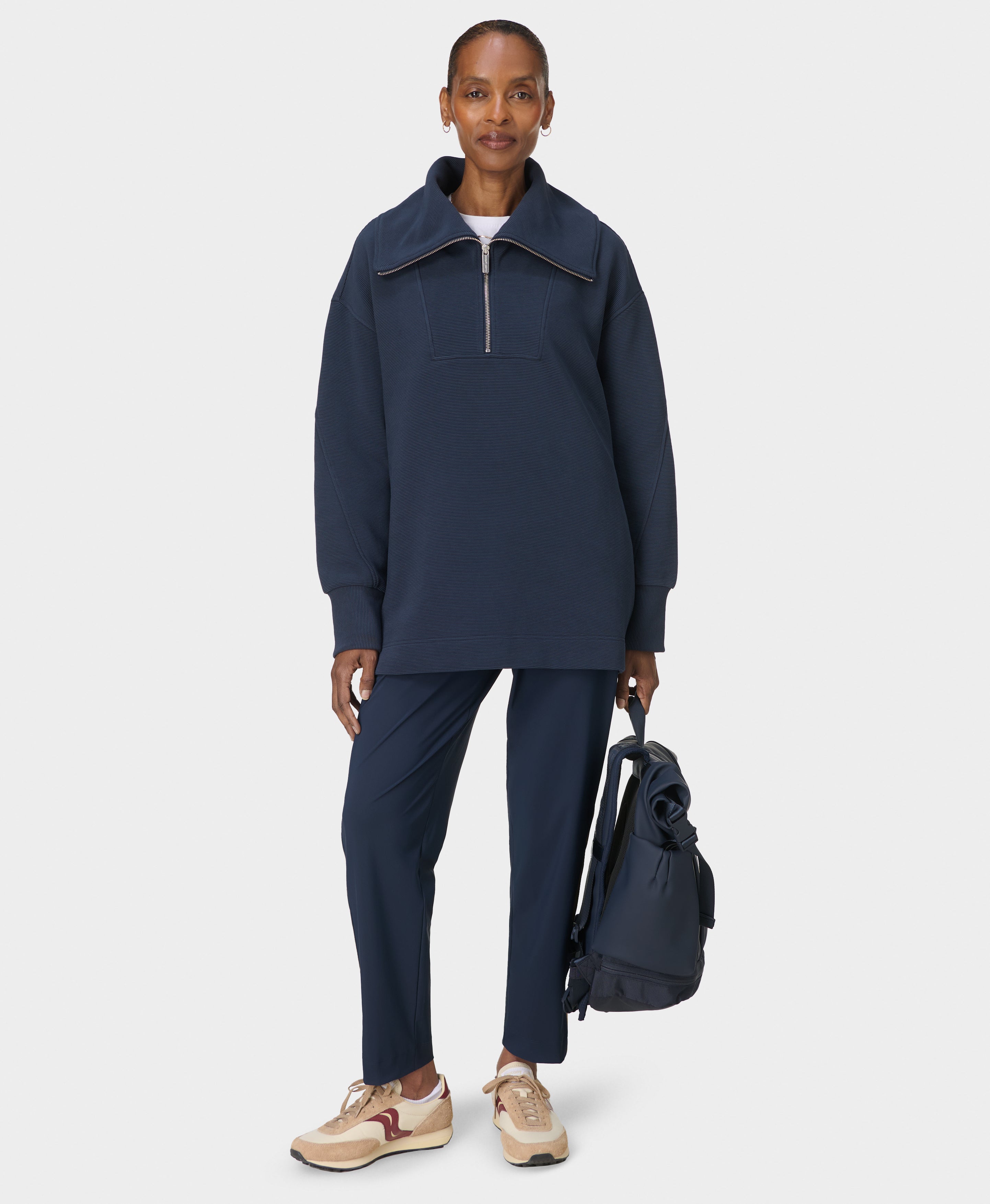 Peaceful Rib Half Zip Sweatshirt – SweatyBetty AU