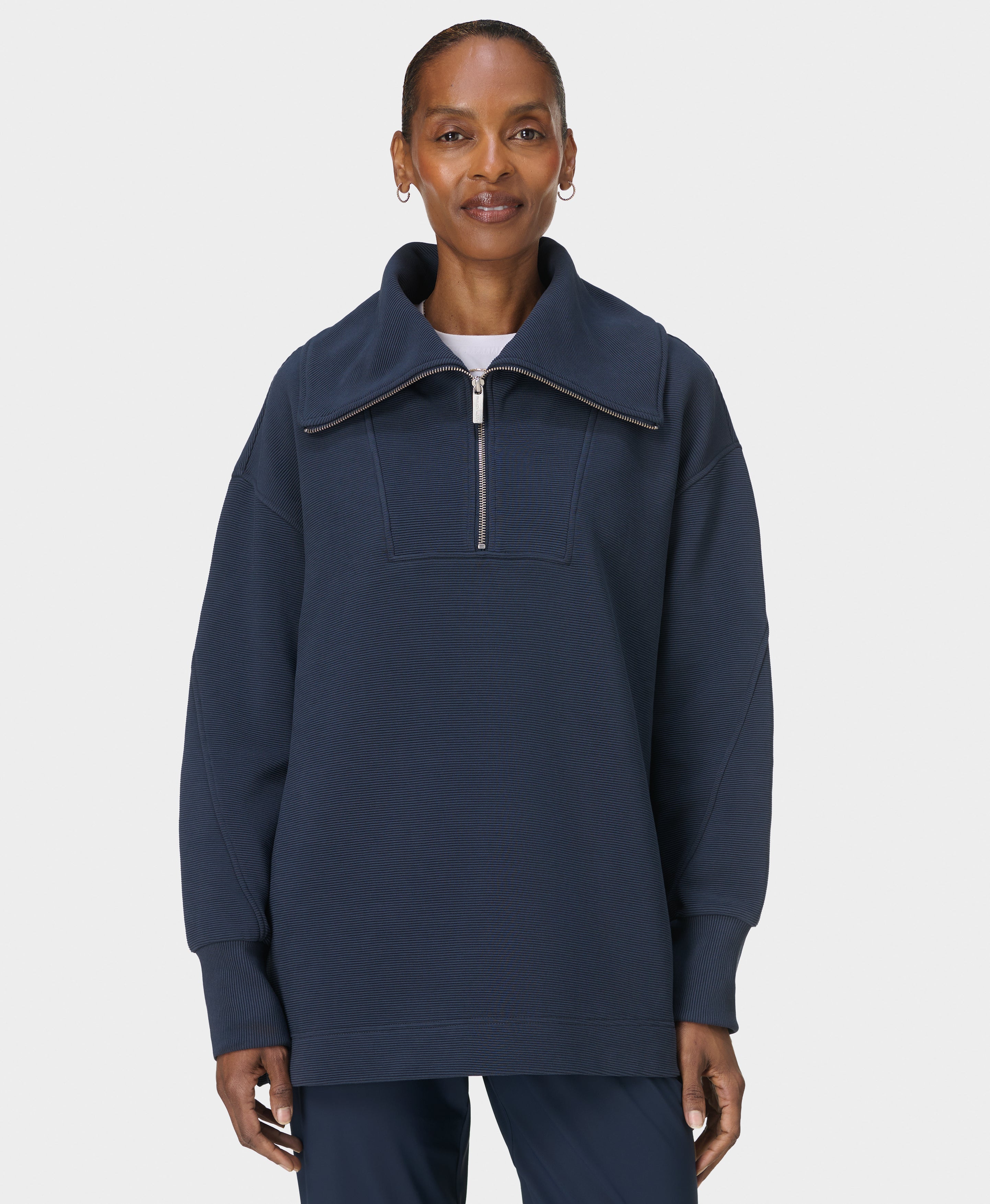 Peaceful Rib Half Zip Sweatshirt – SweatyBetty AU