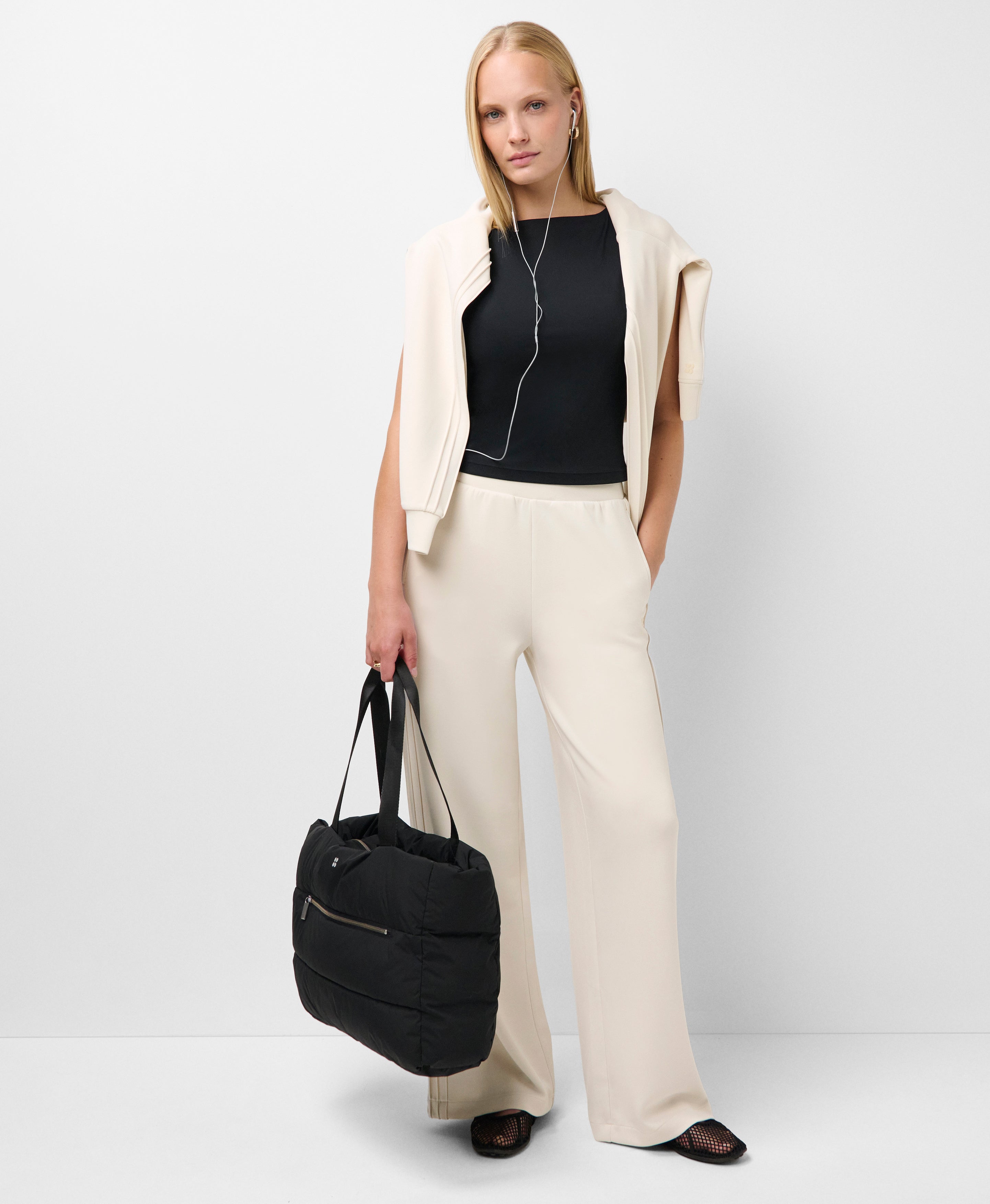 Sand Wash Wide Leg Pintuck Trouser