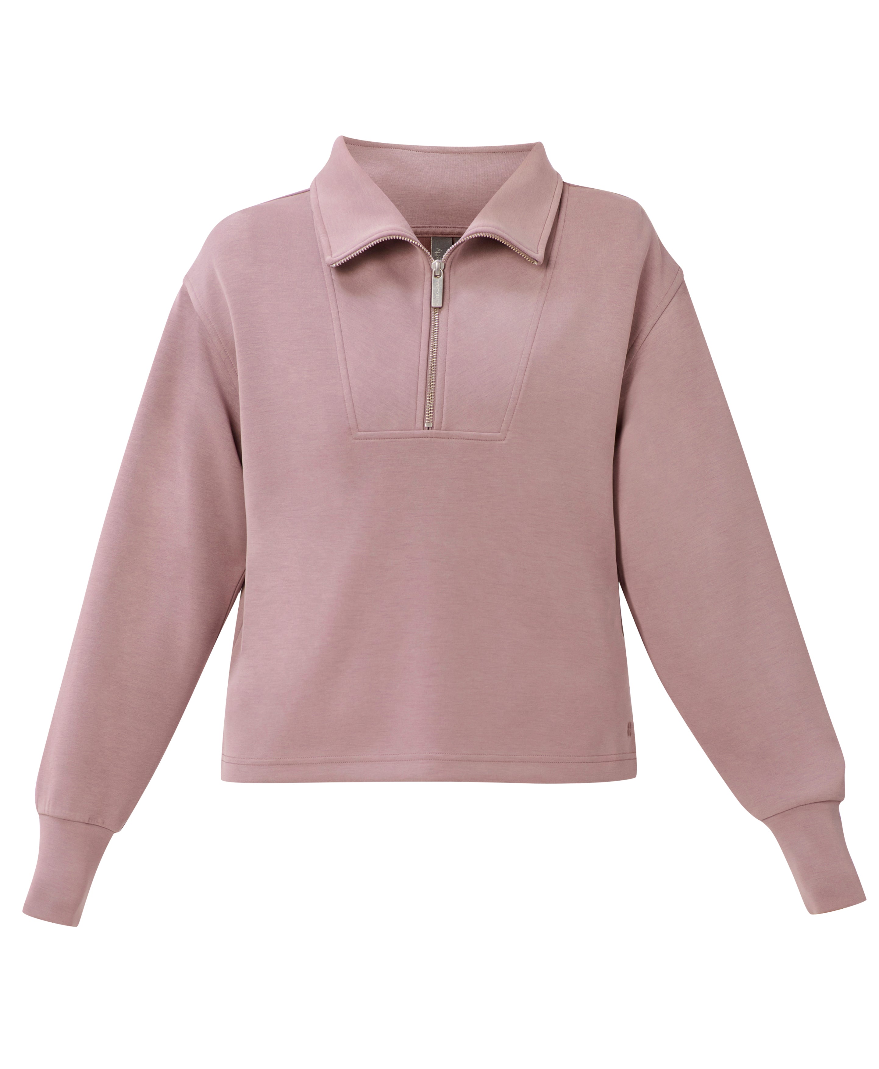 Sand Wash Half Zip Crop Sweatshirt