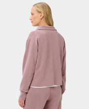 Sand Wash Half Zip Crop Sweatshirt