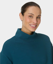 Peaceful Rib Funnel Neck Sweatshirt