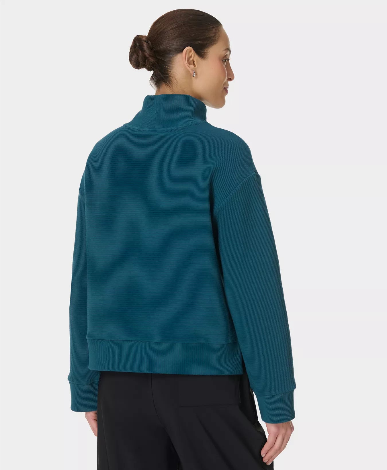 Peaceful Rib Funnel Neck Sweatshirt