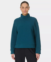 Peaceful Rib Funnel Neck Sweatshirt