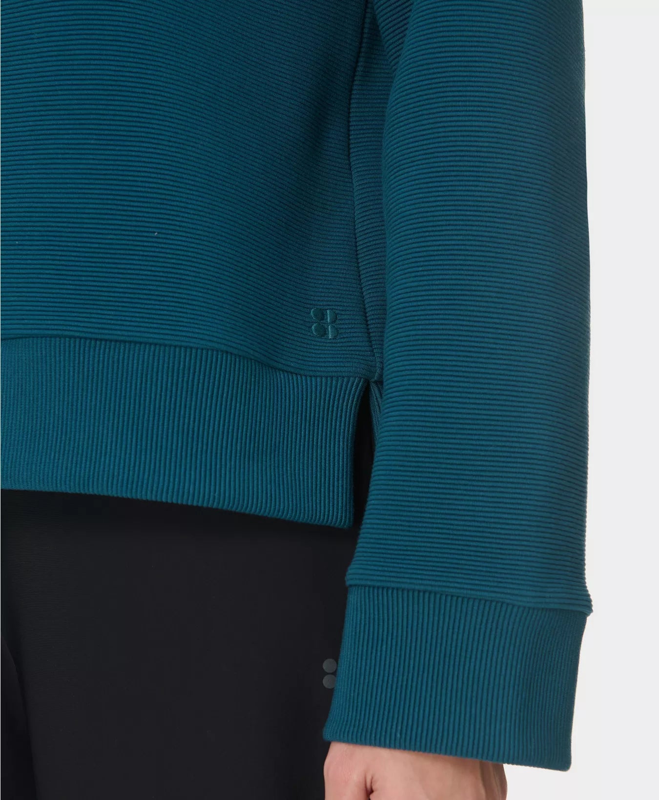 Peaceful Rib Funnel Neck Sweatshirt