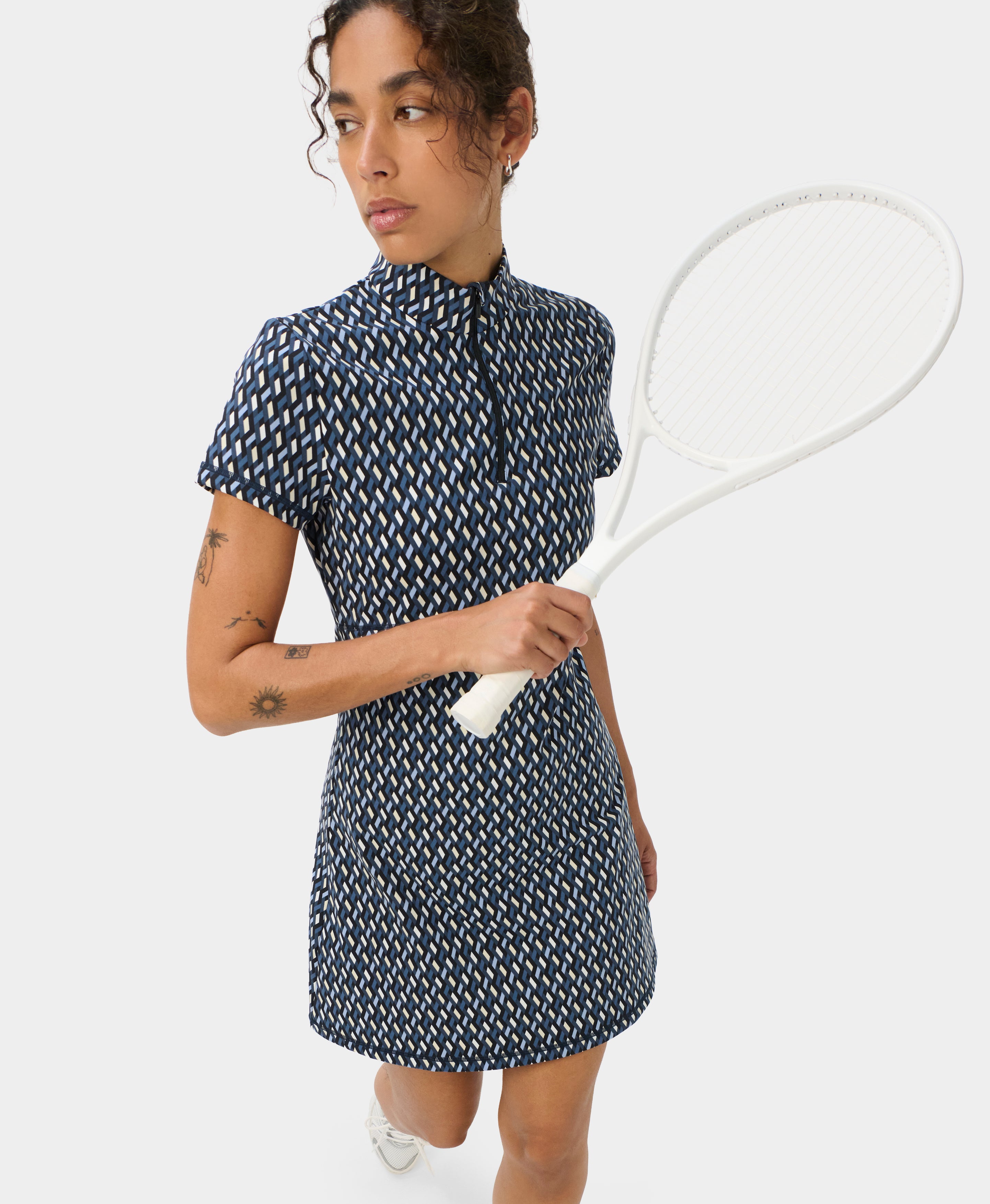 Power Tennis Quarter Zip Dress