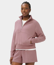 Revive Rib Mix Half Zip Sweatshirt
