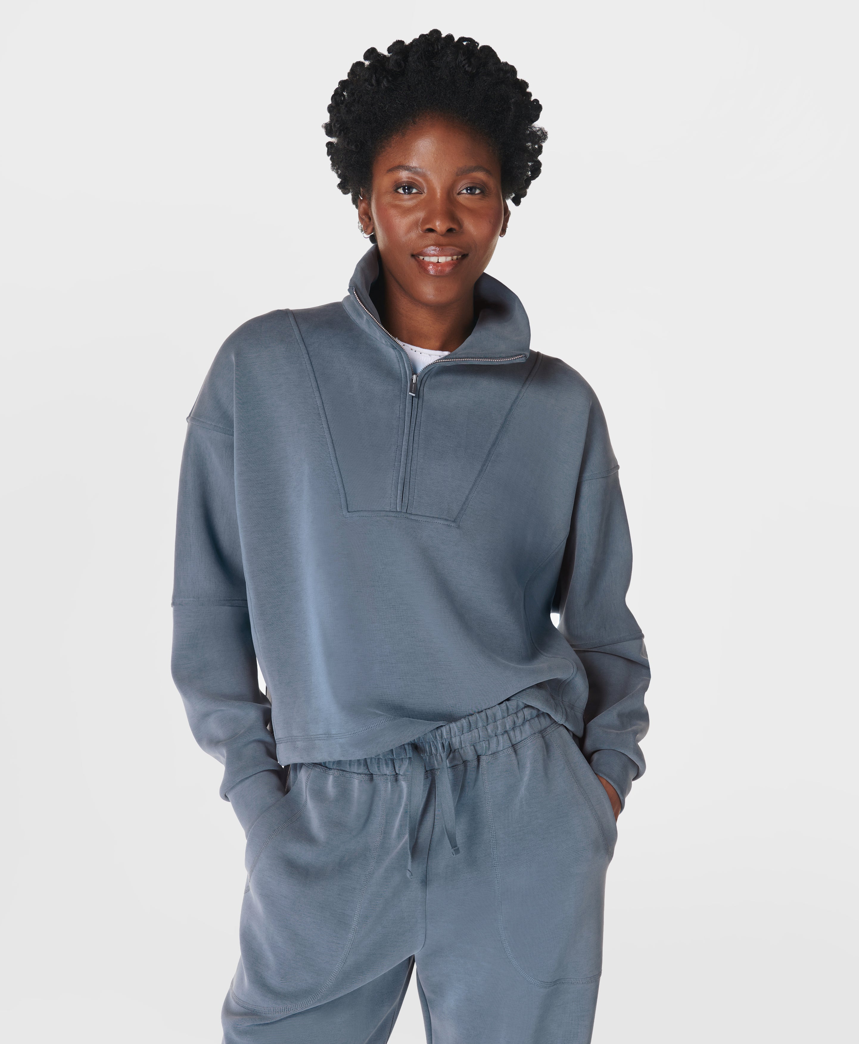 Sand Wash Funnel Neck Half Zip – SweatyBetty AU